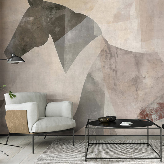 VEER DECOR Caballo Brown Wall Mural Animals, Transitional Brown  Wallpaper - 8412-VRAED-AX