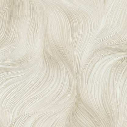 Cream-beige fur-like texture with flowing, wavy lines for a neutral wallpaper or fabric pattern.