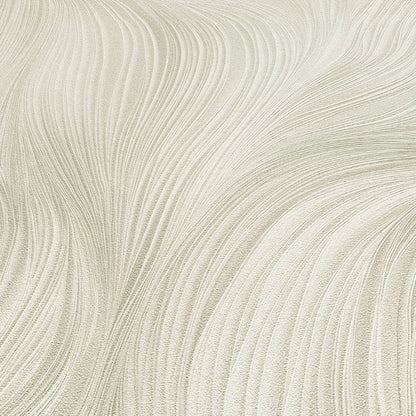Cream-colored fabric with raised wave ridges and soft, luxurious texture for upholstery or drapery.