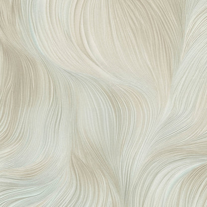 Cream and pale blue flowing swirl pattern with feathered lines, resembling textured wallpaper or fabric.