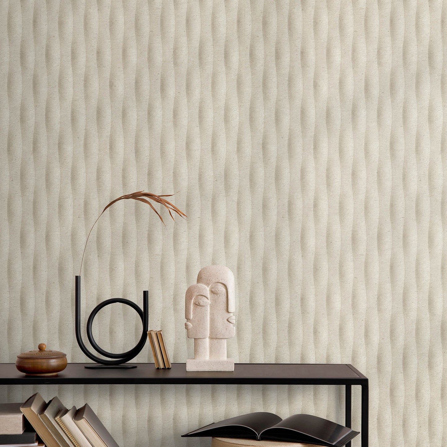 VEER DECOR Concrete Illusion Beige Wallpaper Patterns Transitional Beige  Wallpaper - 8413-VRFW-AB1