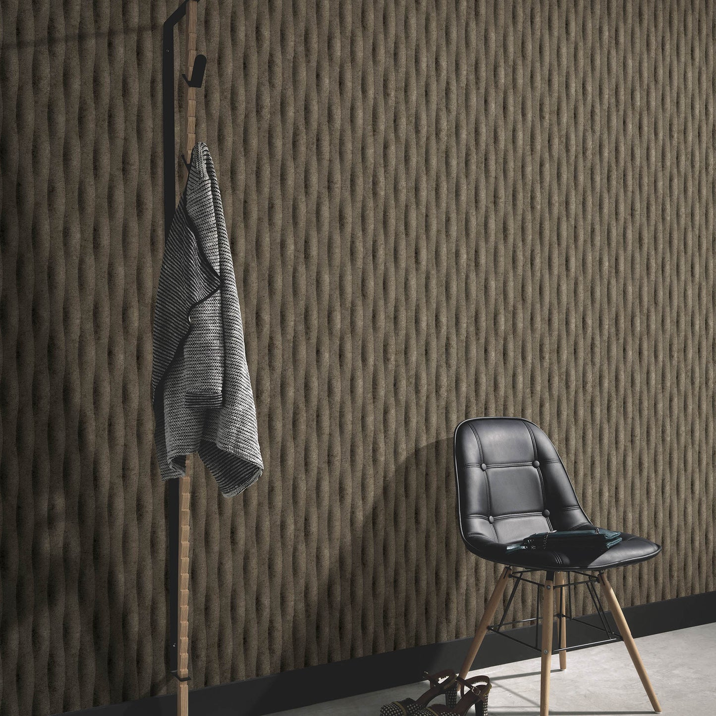 VEER DECOR Concrete Illusion Brown Wallpaper Patterns Transitional Brown  Wallpaper - 8413-VRFW-AB2