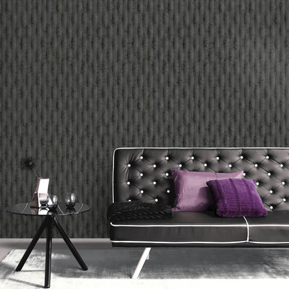VEER DECOR Concrete Illusion Black Wallpaper Patterns Transitional Black  Wallpaper - 8413-VRFW-AB3