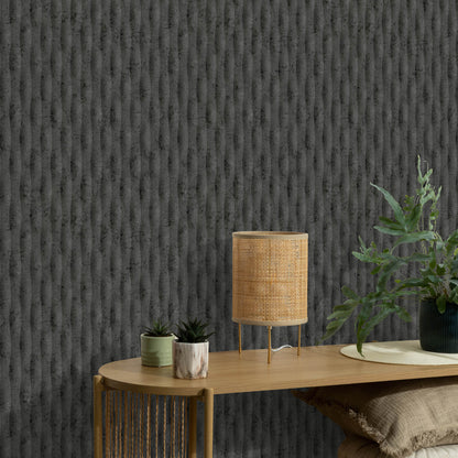 VEER DECOR Concrete Illusion Black Wallpaper Patterns Transitional Black  Wallpaper - 8413-VRFW-AB3
