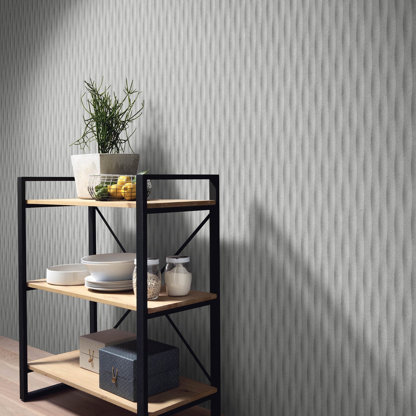 VEER DECOR Concrete Illusion Gray Wallpaper Patterns Transitional Gray  Wallpaper - 8413-VRFW-AB4