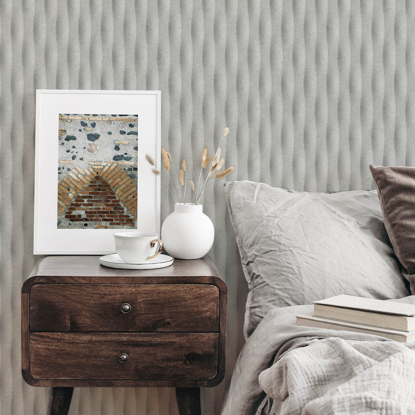 VEER DECOR Concrete Illusion Gray Wallpaper Patterns Transitional Gray  Wallpaper - 8413-VRFW-AB4