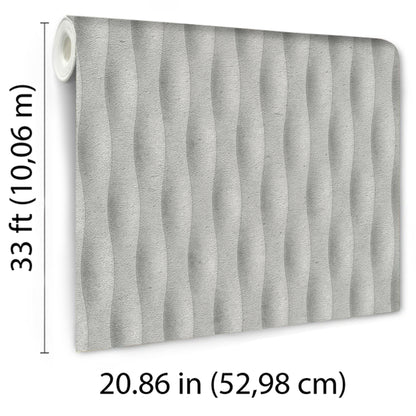 VEER DECOR Concrete Illusion Gray Wallpaper Patterns Transitional Gray  Wallpaper - 8413-VRFW-AB4