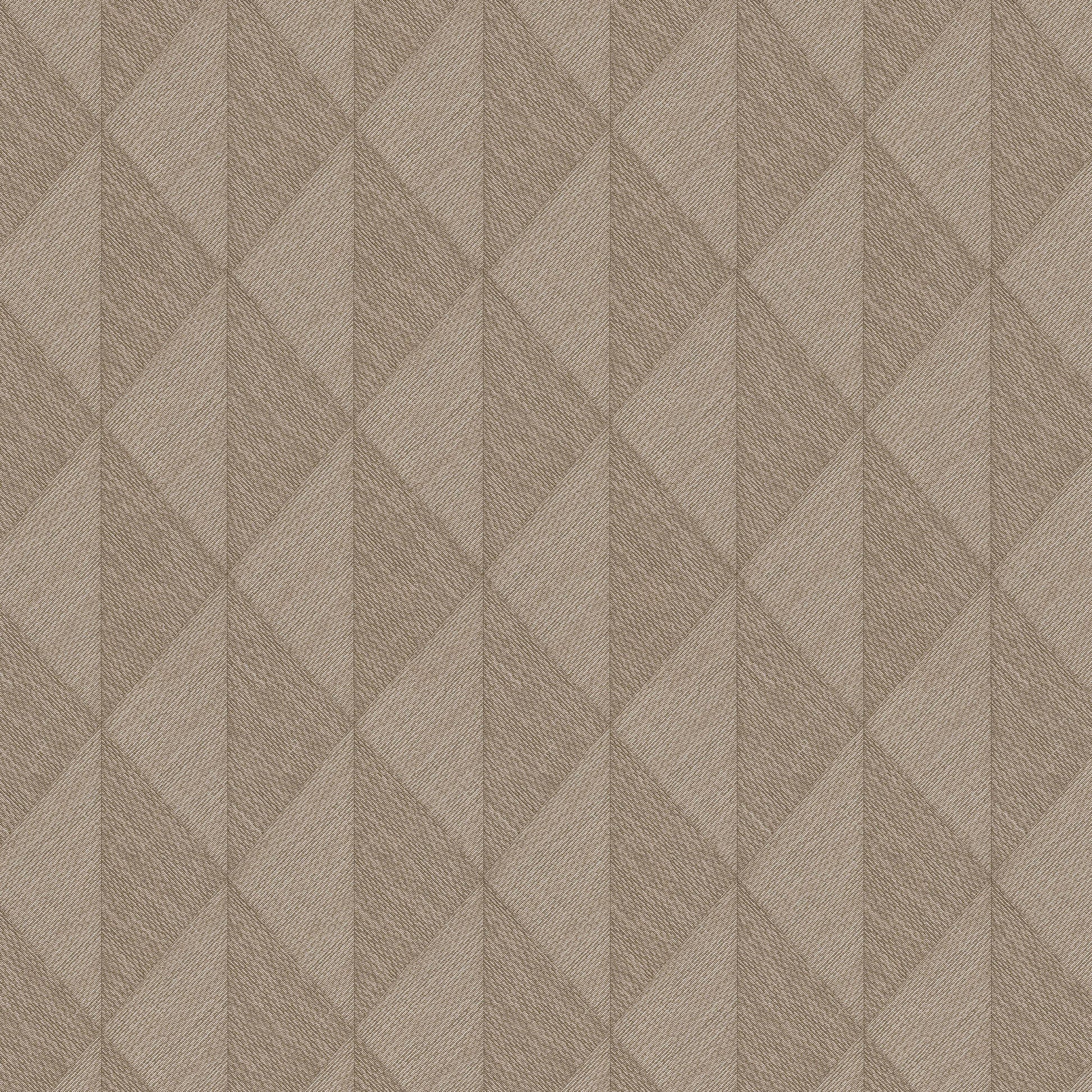 Brown woven diamond-pattern wallpaper with a subtle textured finish.