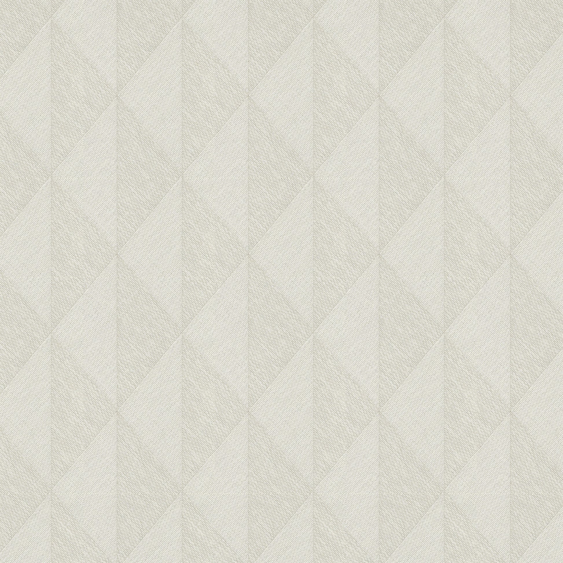 Taupe wallpaper with a woven diamond texture and subtle diagonal pattern.