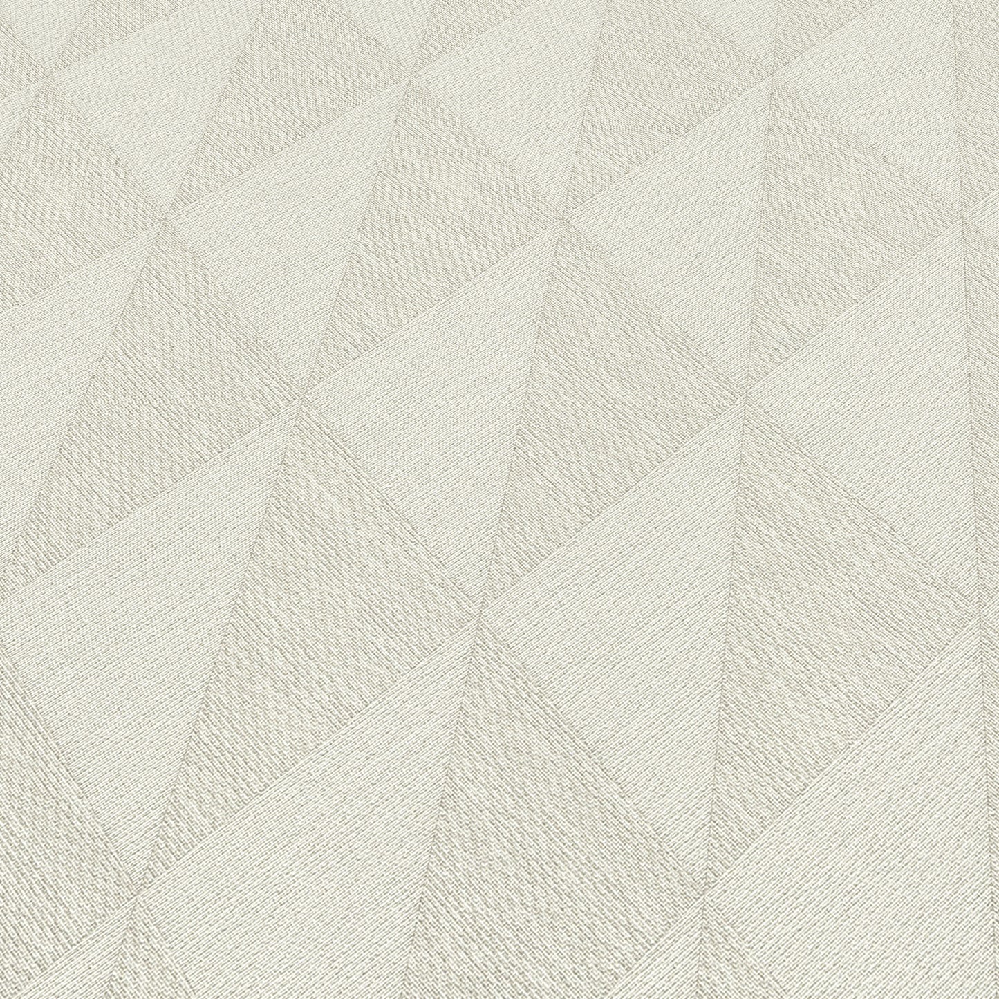 Taupe wallpaper featuring a woven diamond pattern with subtle texture.