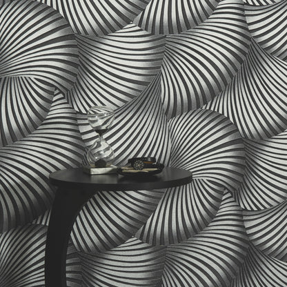 VEER DECOR Twill Silver Wallpaper Patterns Transitional Silver  Wallpaper - 8413-VRFW-AD3