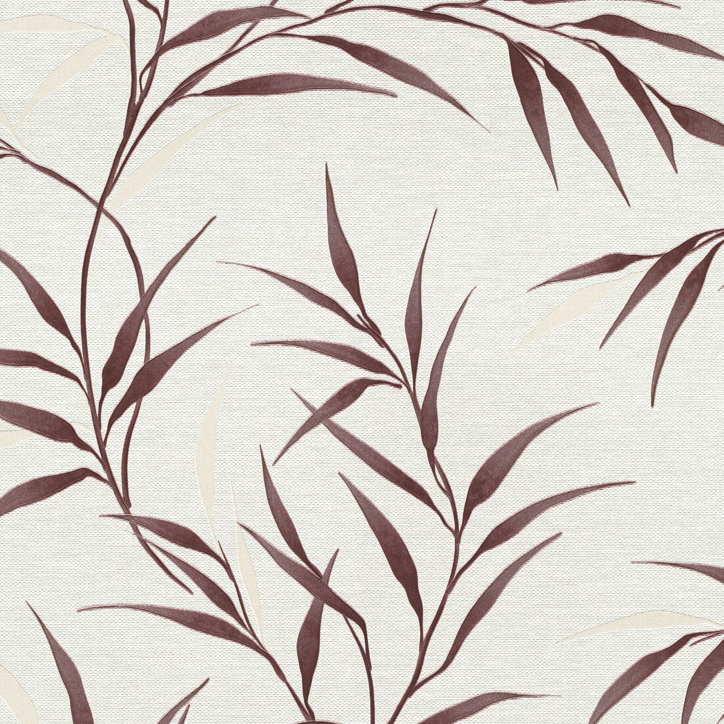 Red Yamato Leaves wallpaper with a leafy pattern on a textured background.