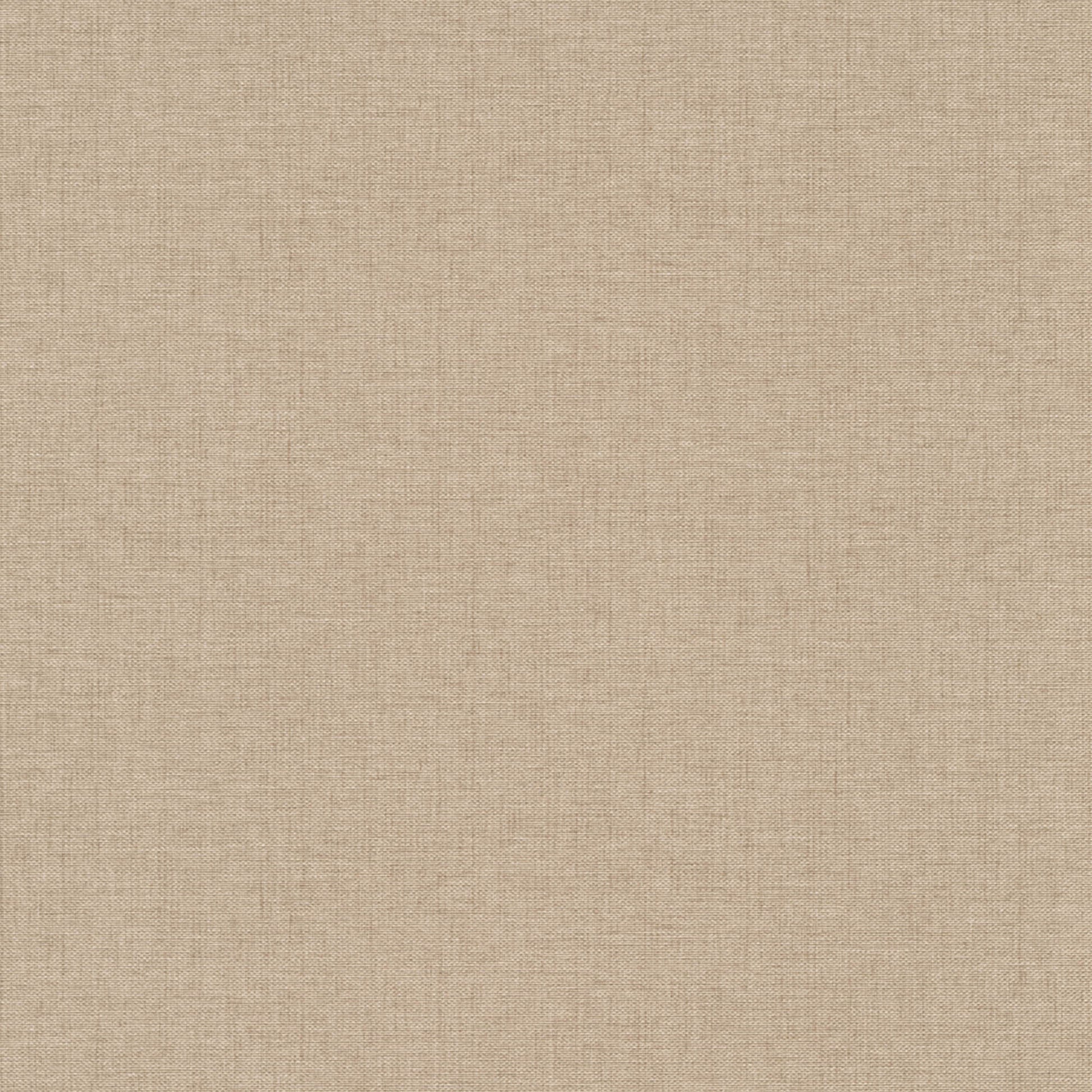Tan wallpaper swatch with a beige jute texture and visible woven fibers.