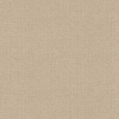 Tan wallpaper swatch with a beige jute texture and visible woven fibers.