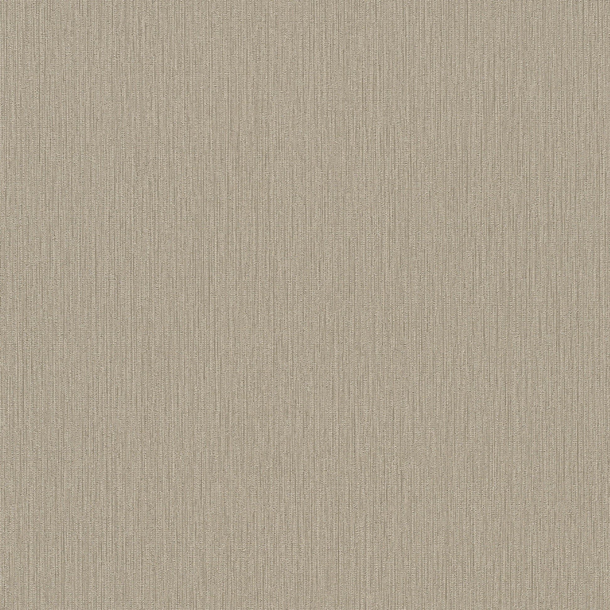 Beige taupe wallpaper with subtle vertical striations and a ribbed loom texture.