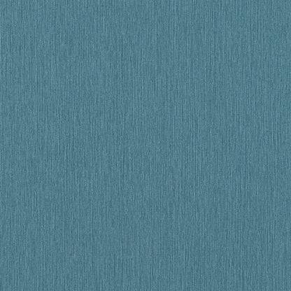 Teal blue textured fabric swatch with fine vertical weave, suitable for upholstery or drapery.