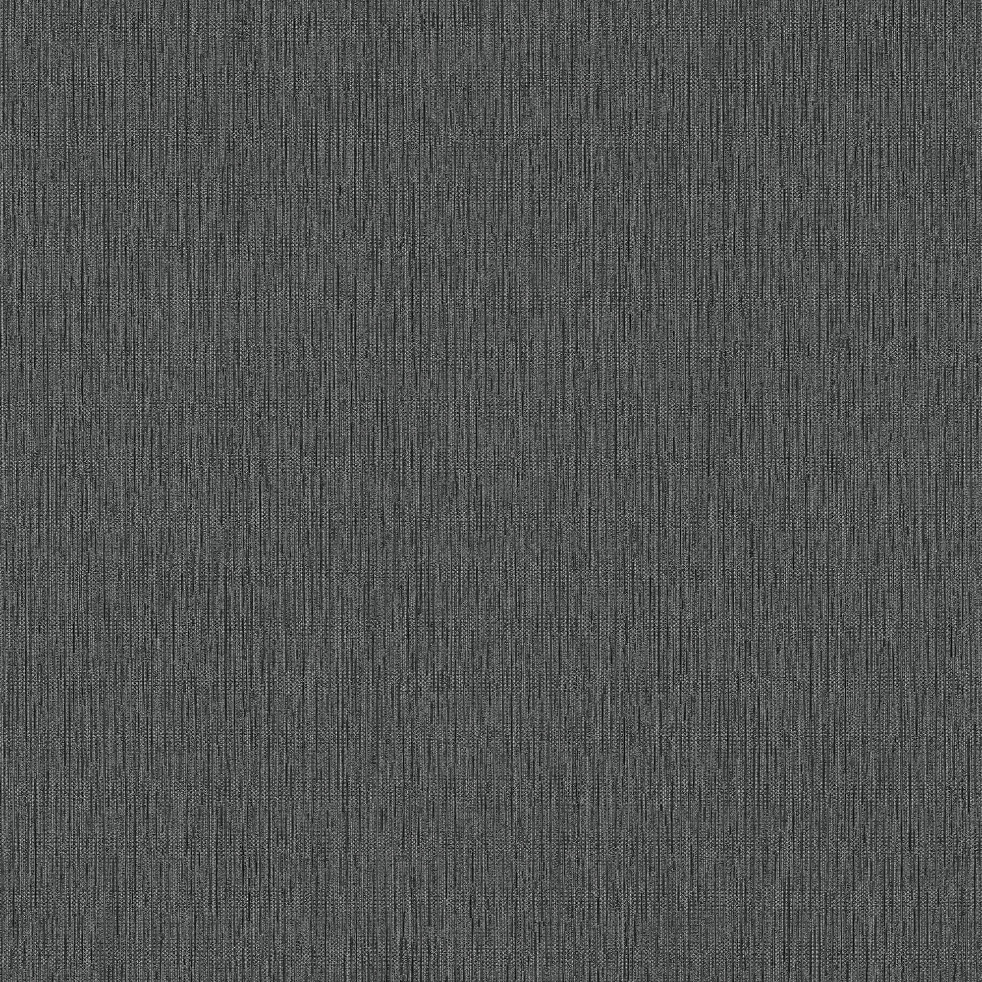 Dark charcoal gray woven fabric with subtle vertical texture, ideal upholstery & drapery material.