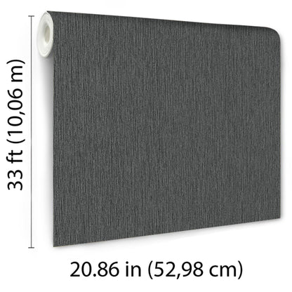 Dark gray textured fabric roll-down wall panel with white roller on left, 20.86 in wide by 33 ft tall