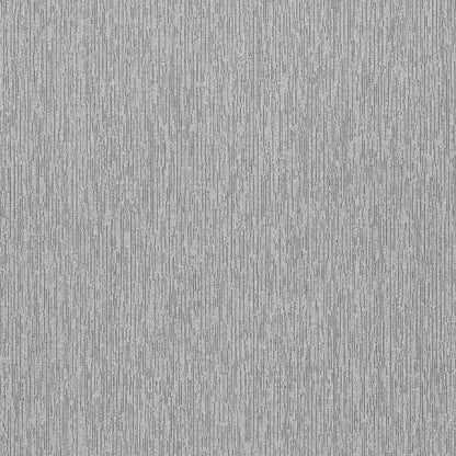 Gray ribbed fabric close-up with fine vertical lines; textile texture for apparel or upholstery.