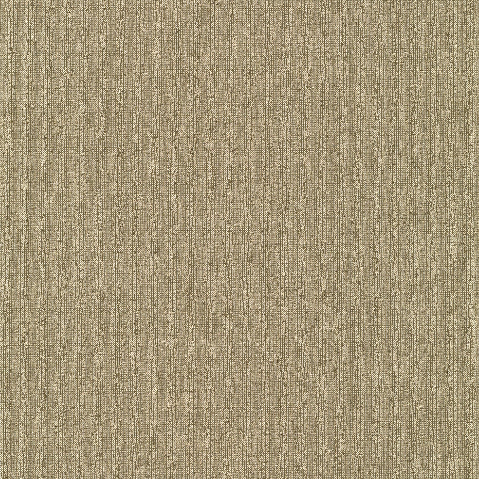 Gold wallpaper with a soft loom texture and subtle vertical striations.