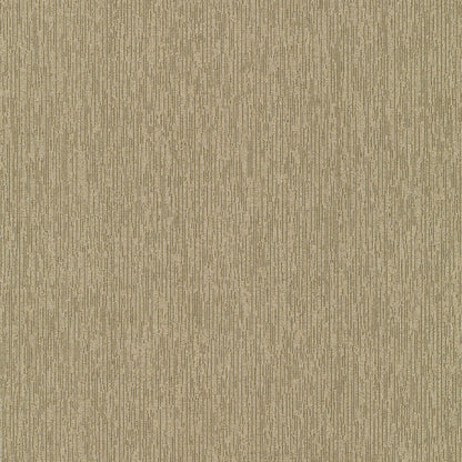 Gold wallpaper with a soft loom texture and subtle vertical striations.