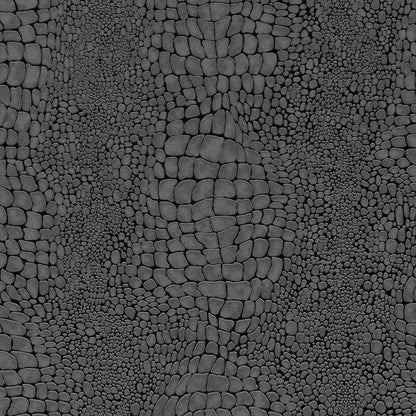 Gray crocodile skin texture with raised, rounded scales & a seamless tessellated pattern.