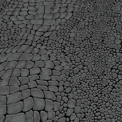 Black crocodile-skin texture wallpaper with a subtle repeating pattern.