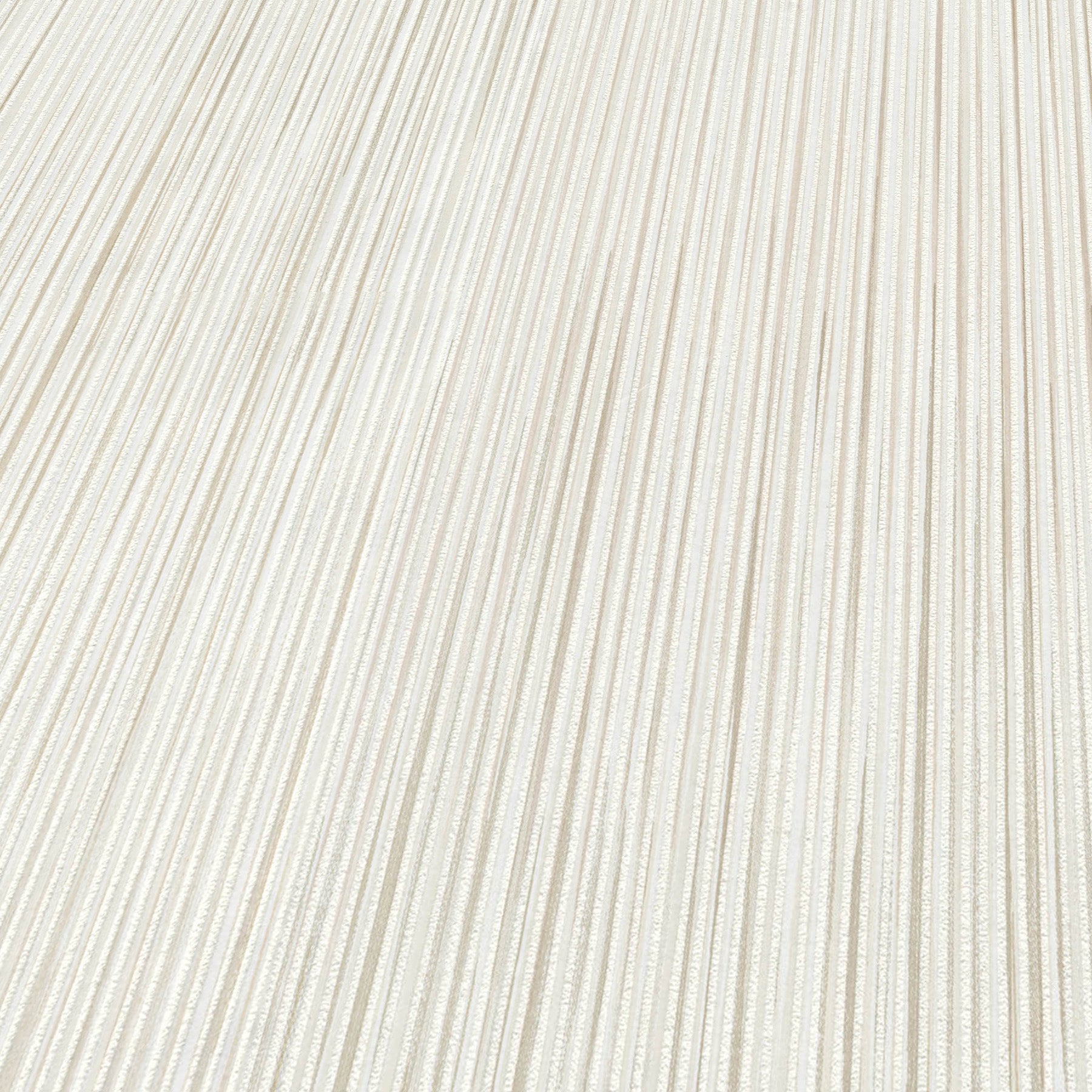 Beige wallpaper with a raised stria texture and subtle ribbed pattern, finished with a soft sheen.