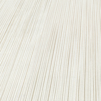 Beige wallpaper with a raised stria texture and subtle ribbed pattern, finished with a soft sheen.