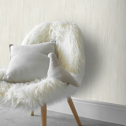 Beige wallpaper with a raised striped texture.