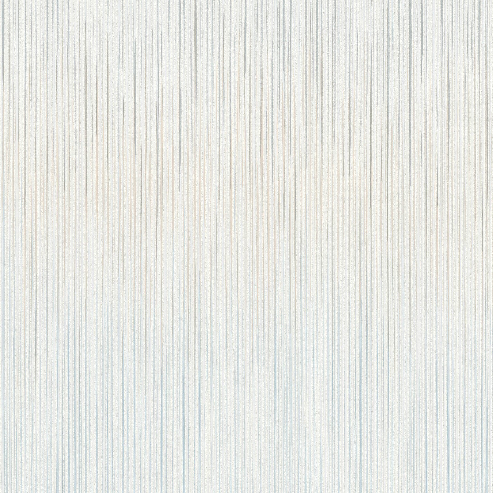 Blue wallpaper with a raised stria texture and fine vertical pinstripes.