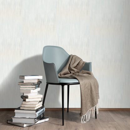 Traditional blue wallpaper with a raised stria texture.