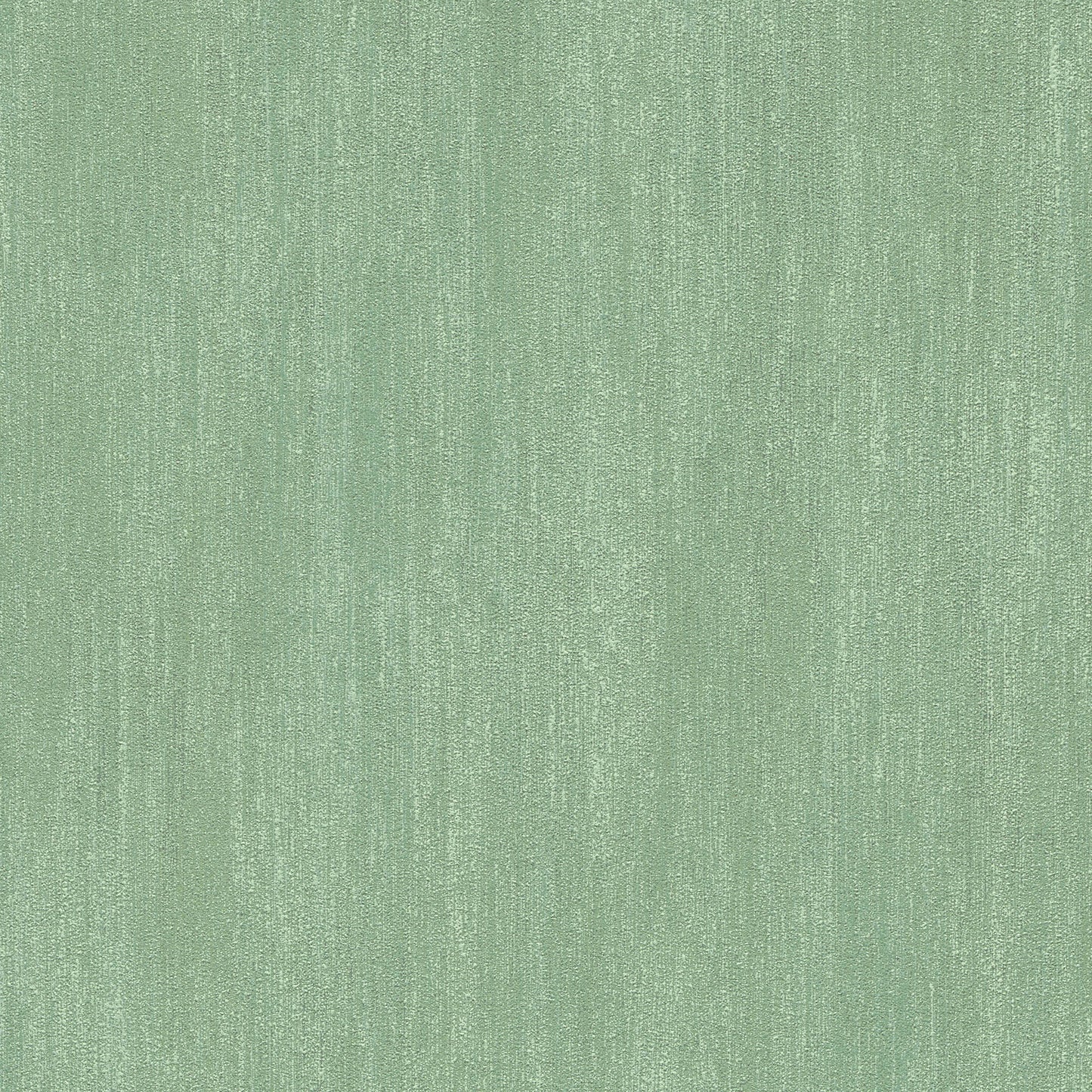 Sage green wallpaper with raised texture and subtle vertical pattern.