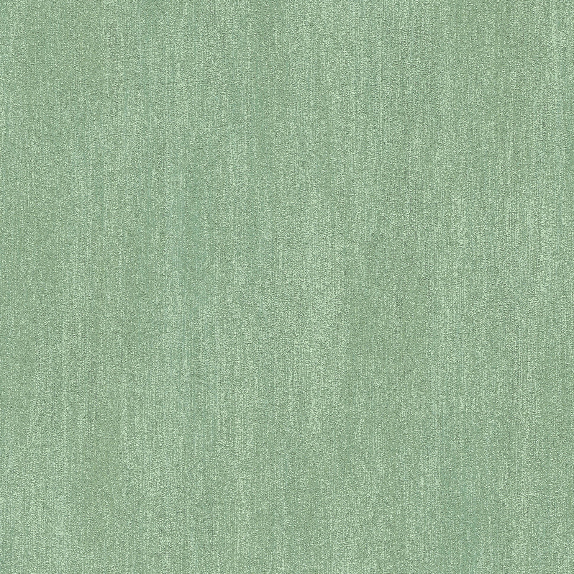 Sage green wallpaper with raised texture and subtle vertical pattern.
