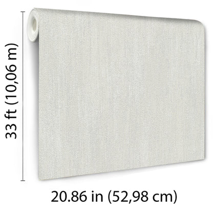 Off-white linen-textured wallpaper roll, rolled edge, 33 ft long by 20.86 in wide for walls or accent panels.