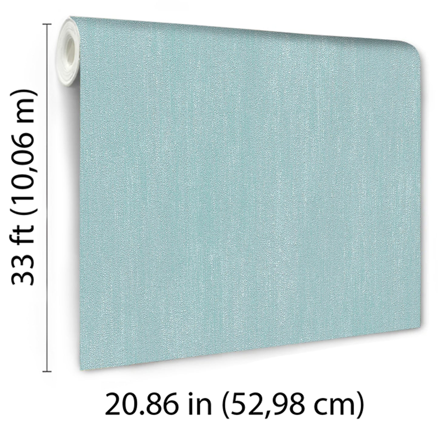 Blue wallpaper with raised texture roll, 20.86 in wide x 33 ft long, ideal for walls.