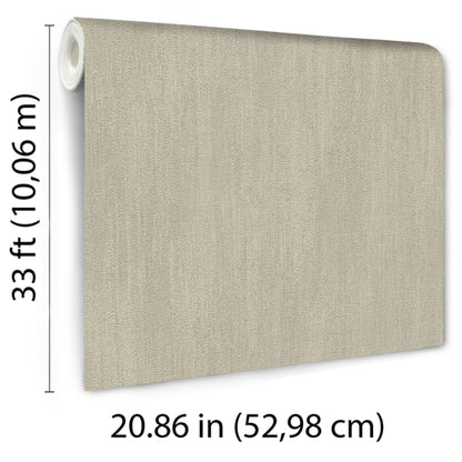 Brown raised texture wallpaper roll with a fabric-like surface, 52.98 cm wide.