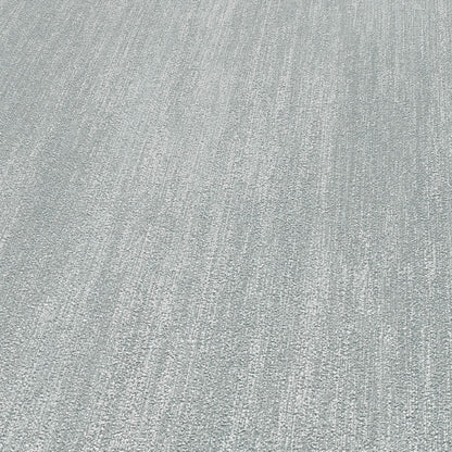 Dark gray wallpaper with raised texture and traditional pattern.