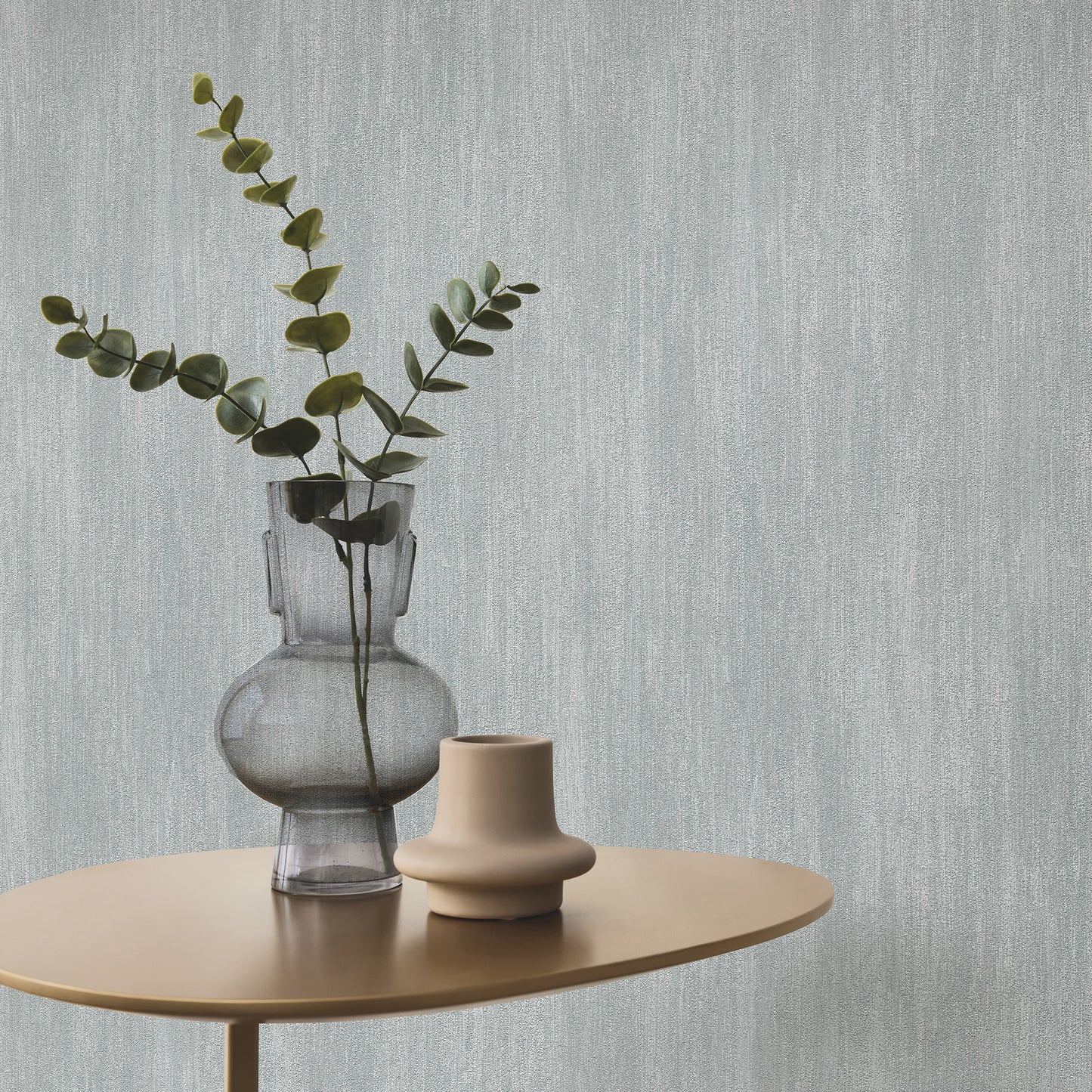 Close-up of raised texture dark gray wallpaper pattern.
