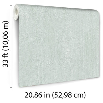 Teal raised-texture wallpaper roll with fabric-like weave; 20.86 in wide, 33 ft long.