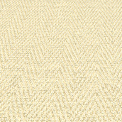 Cream-beige herringbone fabric with diagonal zigzag weave and soft woven texture.
