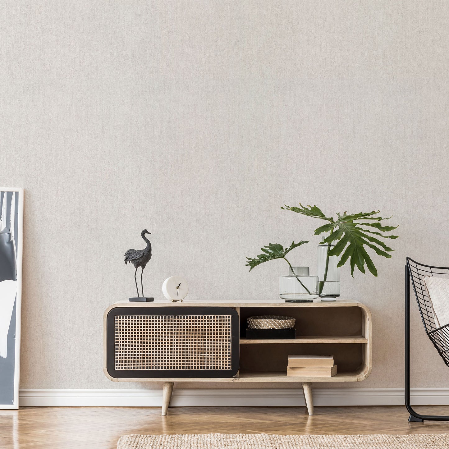 Cream textured wallpaper pattern with subtle traditional design; 8415-VRSG-AA2