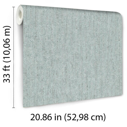 Grey textured wallpaper panel on roll; soft heather fabric-like finish, 33 ft long and 20.86 in wide.