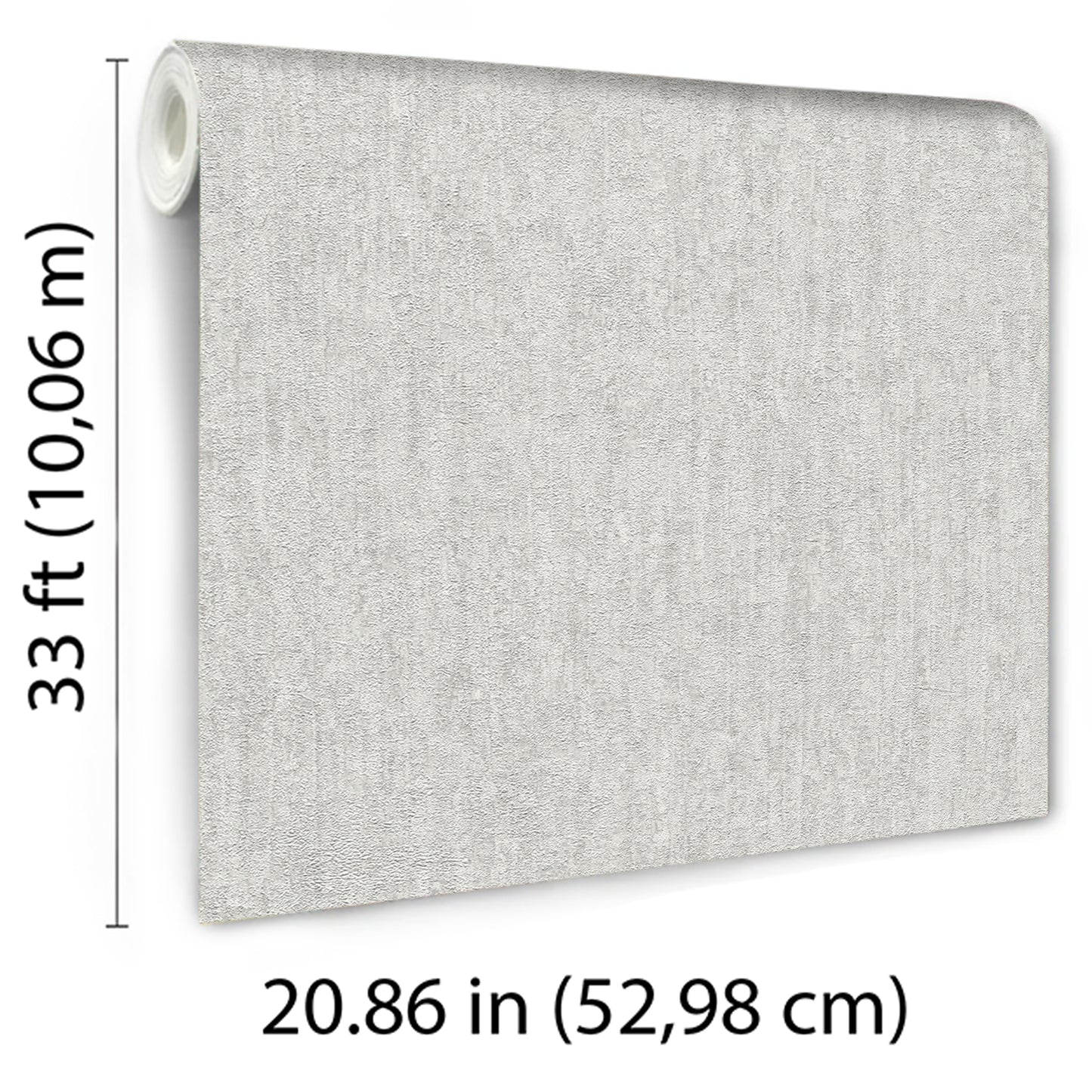 Grey textured wallpaper with an artisan texture; traditional gray wallpaper; about 53 cm wide.