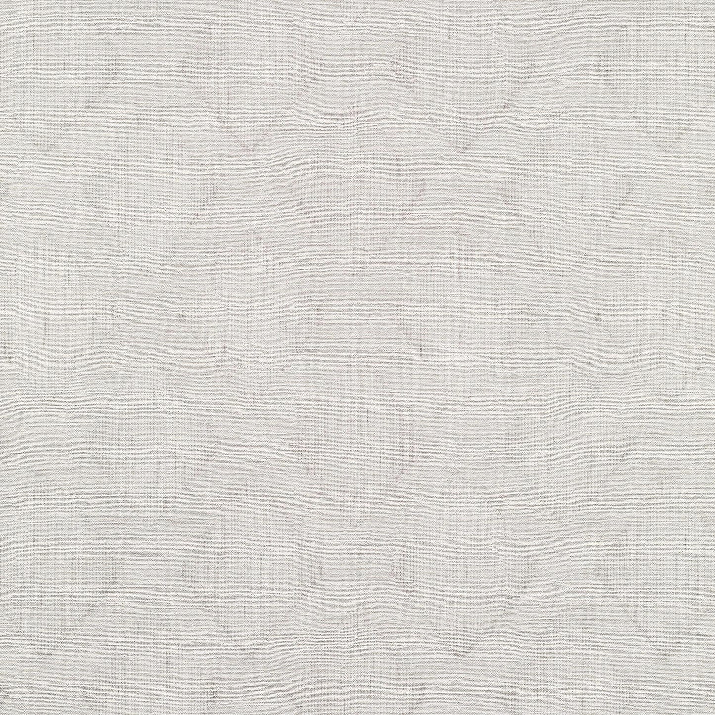 Gray textured wallpaper with a subtle geometric diamond/chevron pattern and soft embossed lines.