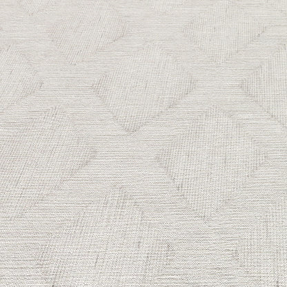 Light gray wallpaper with a subtle diamond geometric pattern & soft, textured surface.