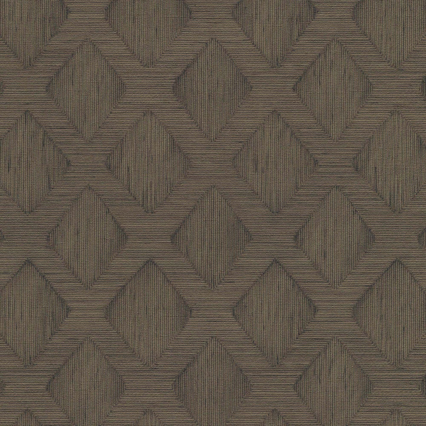 Olive khaki wallpaper with a subtle textured finish and a repeating geometric star and diamond pattern.