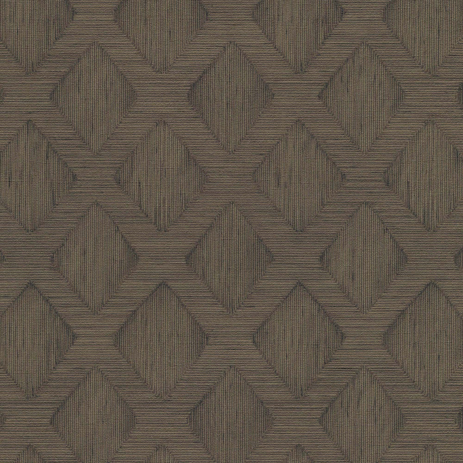 Olive khaki wallpaper with a subtle textured finish and a repeating geometric star and diamond pattern.