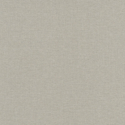 Traditional taupe wallpaper with a linen-look texture and tight weave.