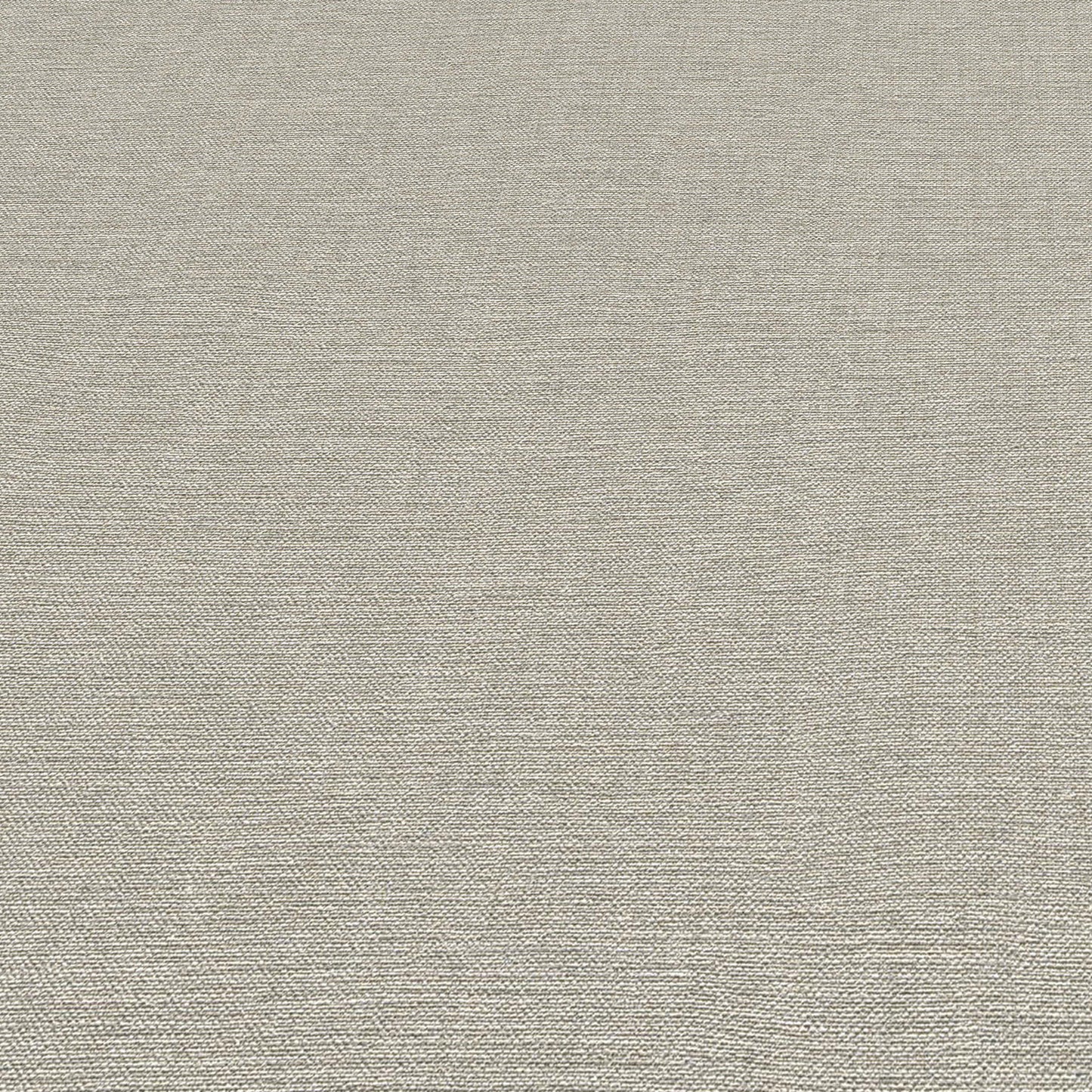 Taupe wallpaper with a beige linen-like texture and tight weave.
